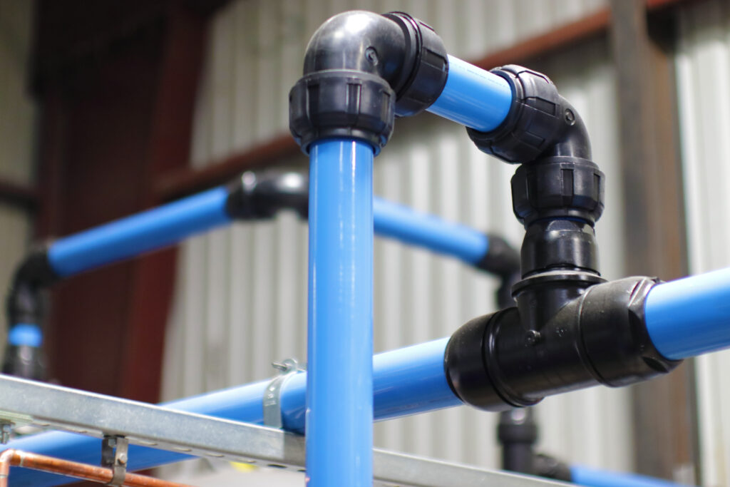 field installation of aircom compressed air lines
