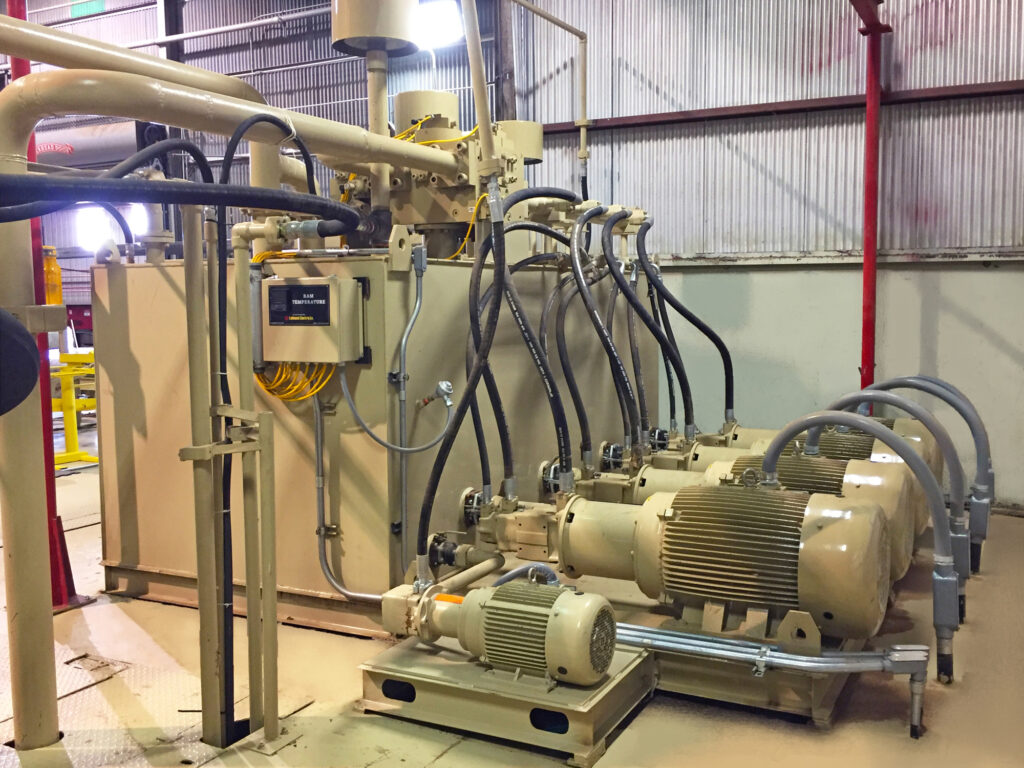 Lubbock Electric hydraulic system in a cotton gin